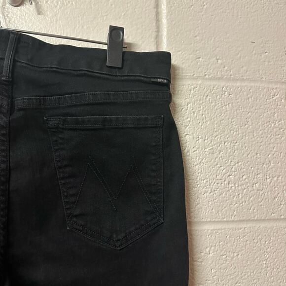 Mother Denim Black The Looker Not Guilty Black Skinny Jeans Size 32 Stretch - Picture 11 of 14